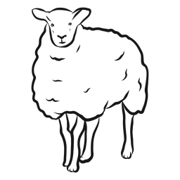 Schafwolle Lammhufskizze PNG-Design
