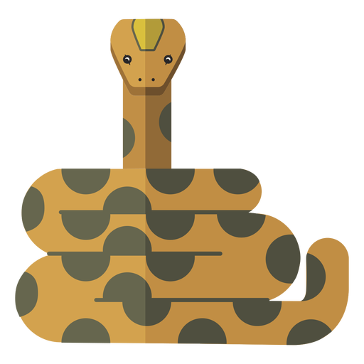 Serpiente larga reptil plana Diseño PNG