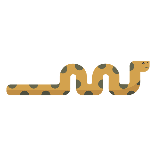 Snake reptile long twisting flat PNG Design