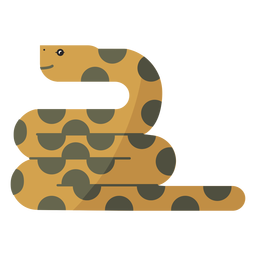 Schlangenreptil das lange flache verdreht PNG-Design