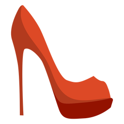Spike heel stiletto heel shoe flat PNG Design