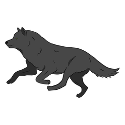 Wolf Raubtier Bein Schwanz Illustration PNG-Design