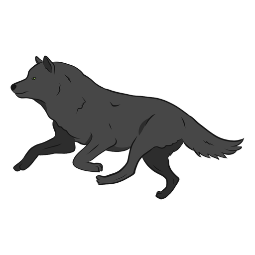 Wolf predator leg tail illustration