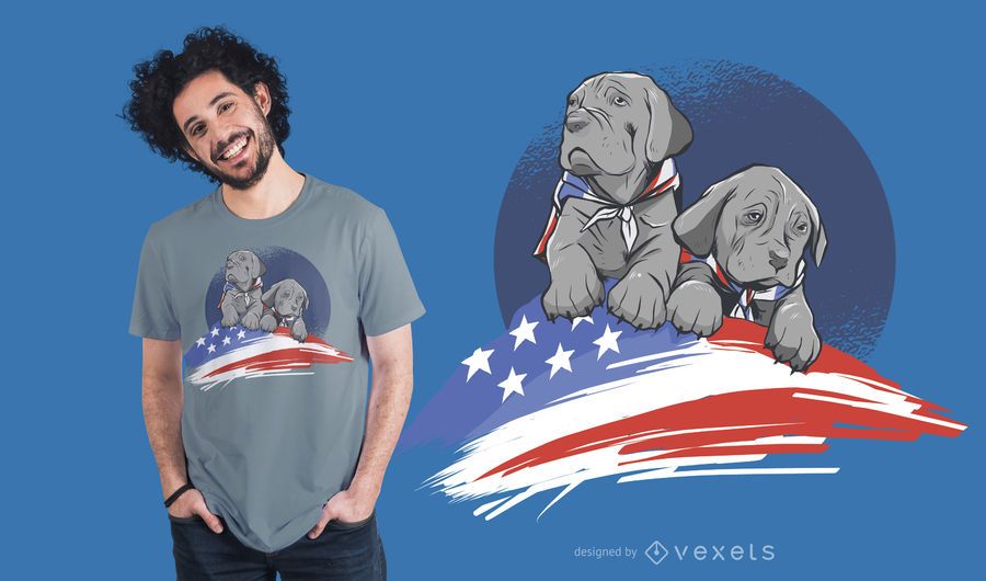 American Dog T-shirt Design American Dog T-shirt Design