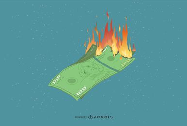 Flaming Bills Vector Flaming Bills Vector
