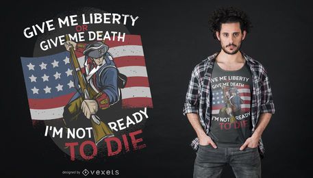 Projeto do t-shirt da morte da liberdade Projeto do t-shirt da morte da liberdade