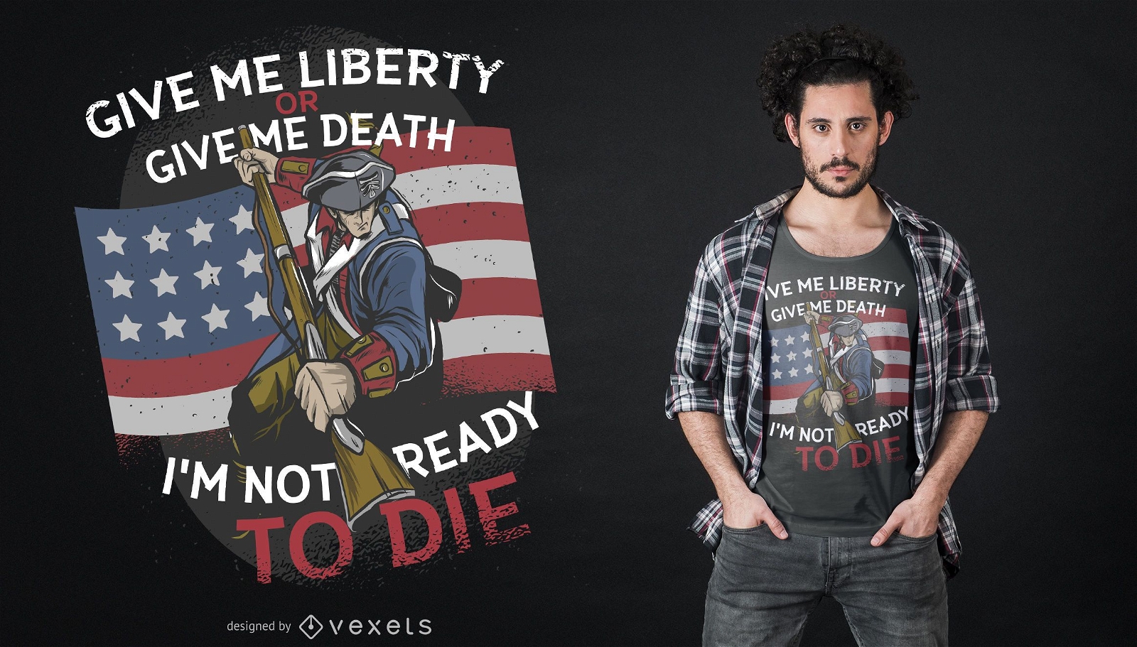 Design de camisetas Freedom Death
