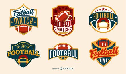 Conjunto de insignias de fútbol americano Conjunto de insignias de fútbol americano
