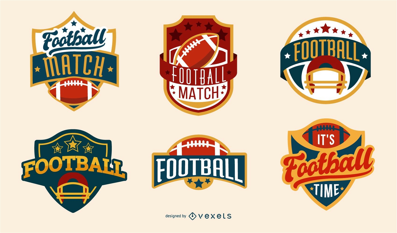 American Football Abzeichen Set