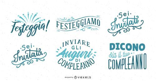 Juego de cumpleaños con letras italianas Juego de cumpleaños con letras italianas