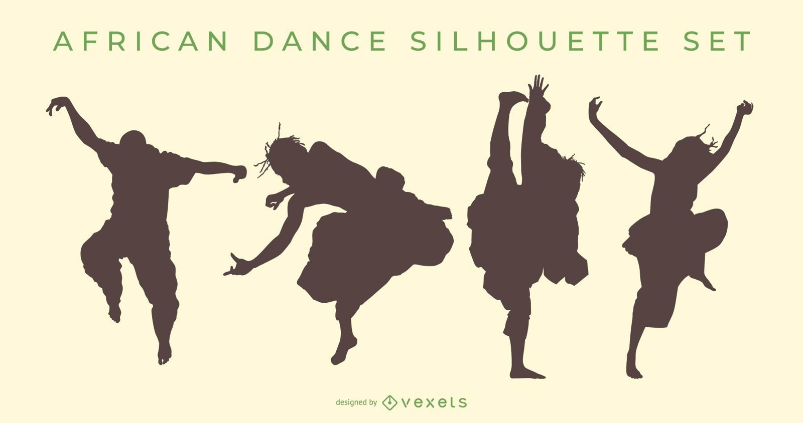 African Dance Silhouette Set