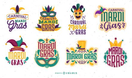 Conjunto de letras Mardi Gras Conjunto de letras Mardi Gras