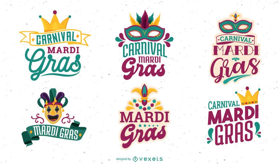 Carnival Mardi Gras Lettering Design Carnival Mardi Gras Lettering Design