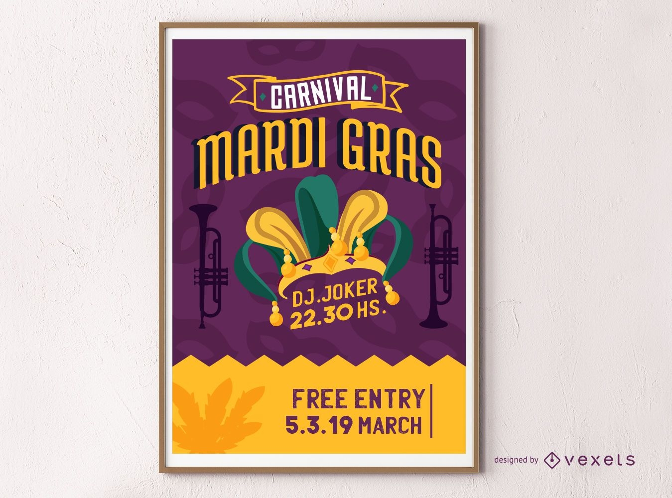 Carnival Mardi Gras Poster Design