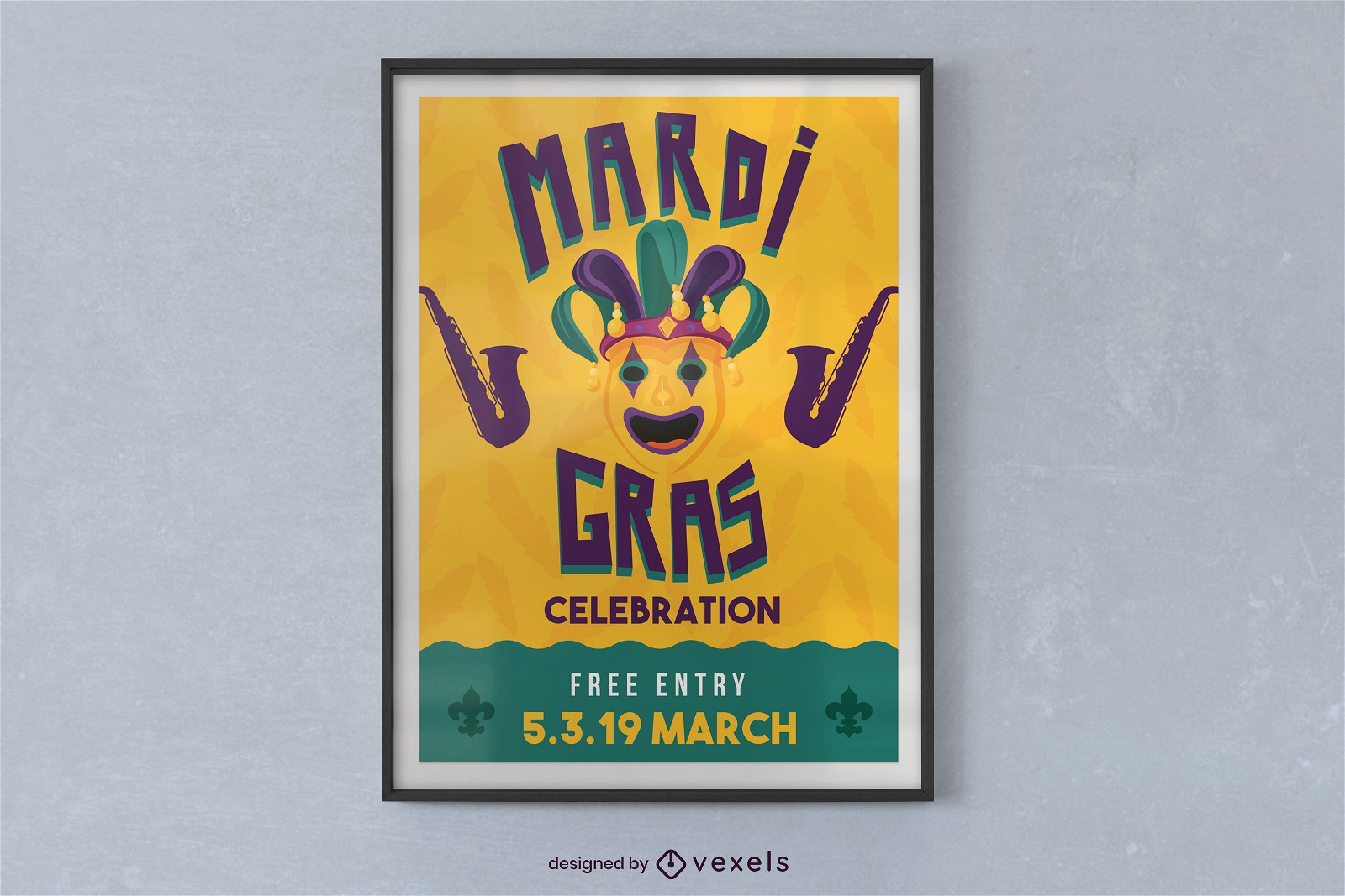 Mardi Gras Clown Poster Design