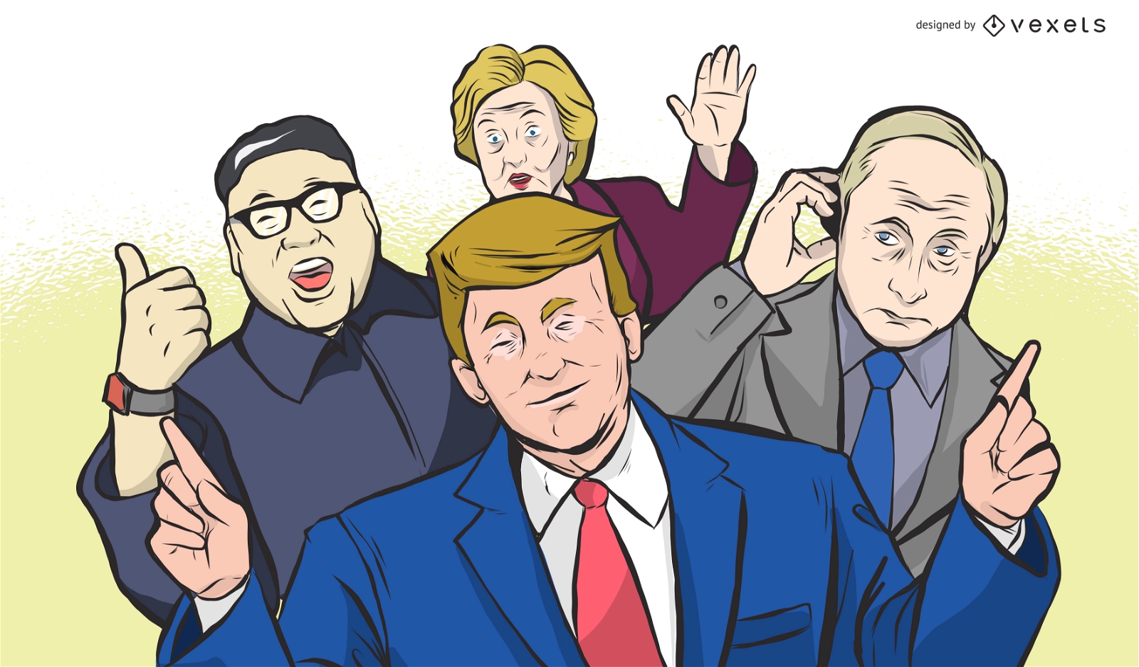 Diseño de ilustración de reunión de líderes políticos