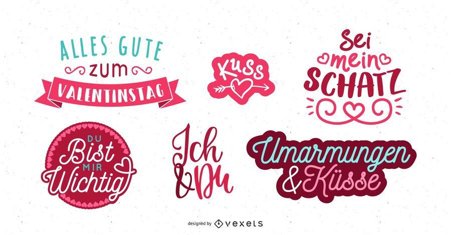 Valentine's Day German Greeting Design Valentine's Day German Greeting Design