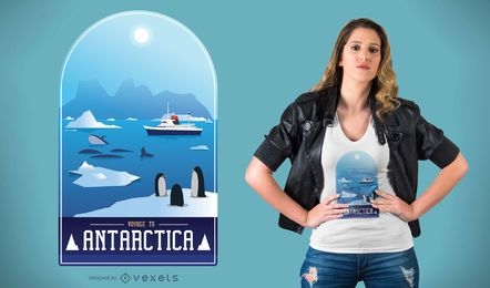 Design de camisetas da Antártica