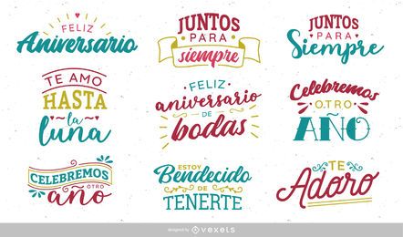 Spanish Anniversary Lettering Design Spanish Anniversary Lettering Design
