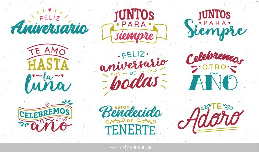 Design de rotulação de aniversário espanhol Design de rotulação de aniversário espanhol