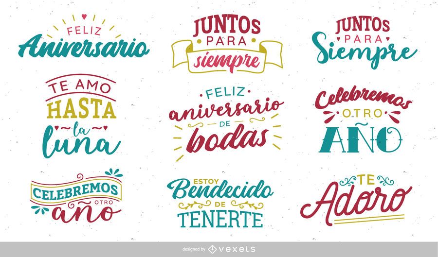 Download Diseño De Letras Del Aniversario Español - Descargar Vector