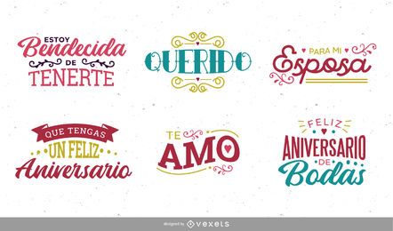 Spanish Anniversary Lettering Set Spanish Anniversary Lettering Set