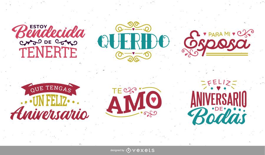 Conjunto de letras de aniversário espanhol Conjunto de letras de aniversário espanhol