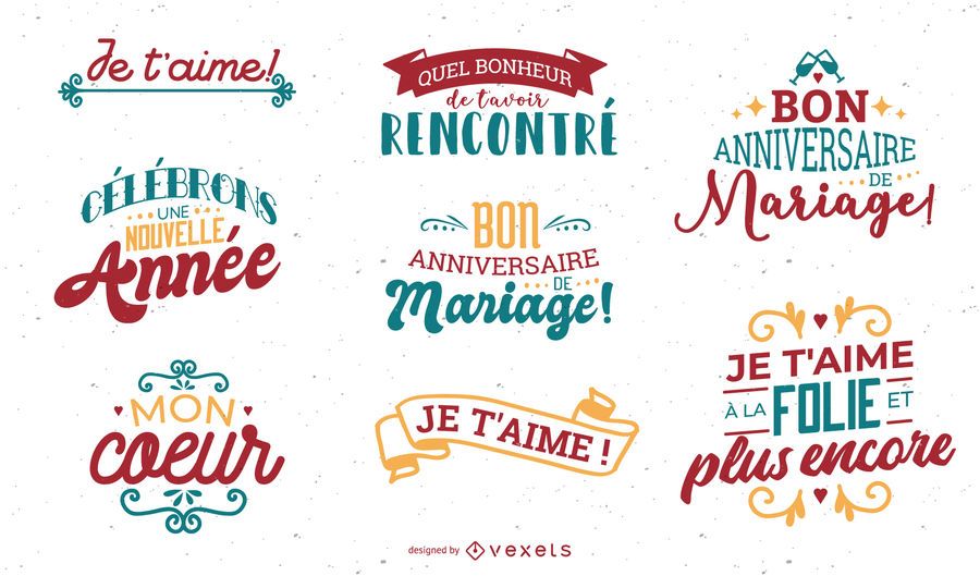 Valentine's Day French Lettering Set Valentine's Day French Lettering Set
