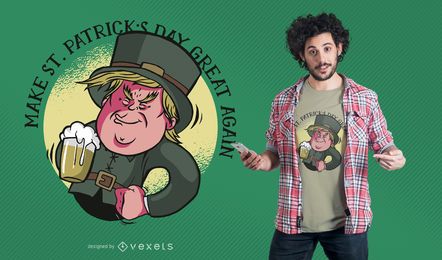 Leprechaun Trump T Shirt Design Leprechaun Trump T-Shirt Design