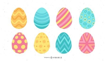 Pastel Colored Easter Egg Set