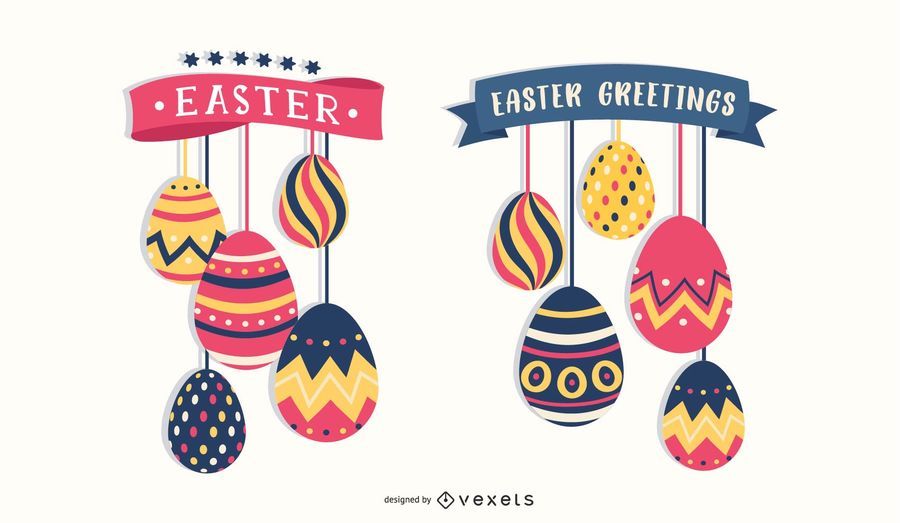 Hanging Easter Eggs Set Hanging Easter Eggs Set