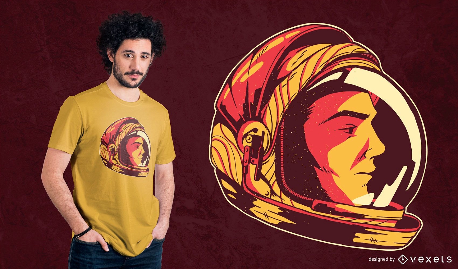 Astronaut Helmet T-Shirt Design