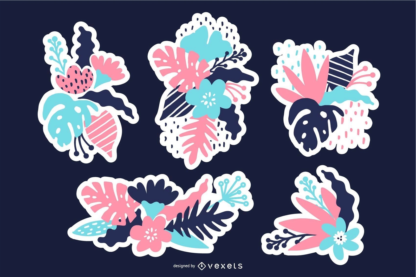 Floral Patches Illustration Set