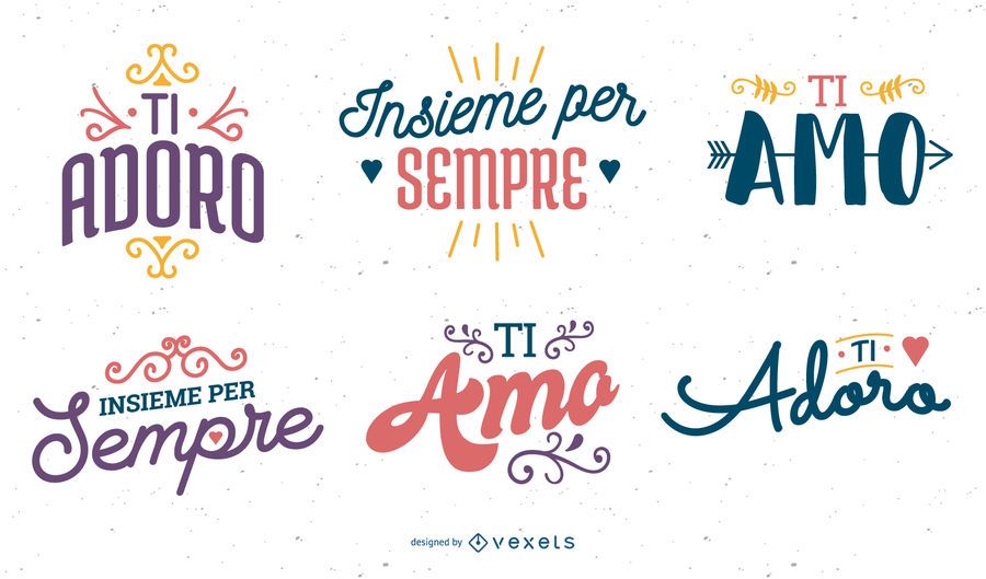 Conjunto de saudação de aniversário italiano Conjunto de saudação de aniversário italiano