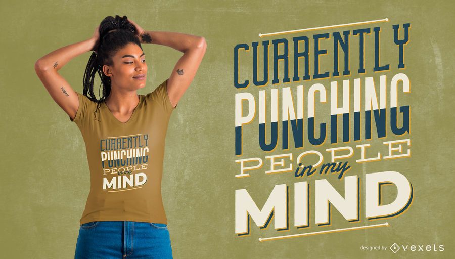 Punching People T-Shirt Design Punching People T-Shirt Design