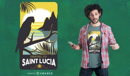 Diseño de camiseta de viaje de Santa Lucía