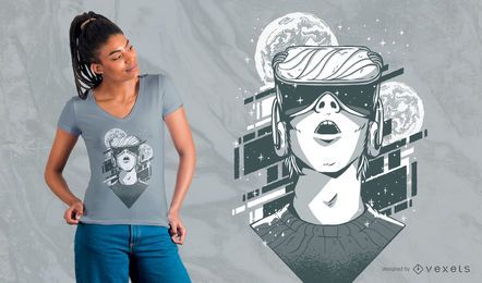 Virtual Reality VR T Shirt Design Virtual Reality VR T-Shirt Design