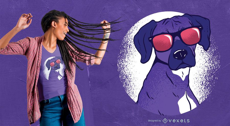 Cool Shady Dog T-Shirt Design Cool Shady Dog T-Shirt Design