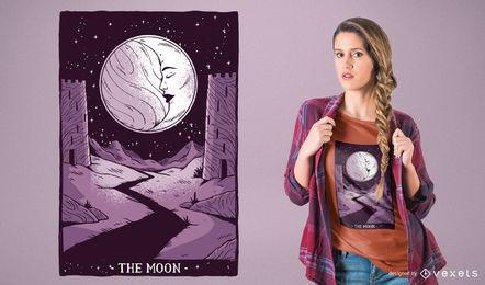 Moon Tarot Card T-Shirt Design