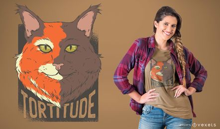 Schildkröte Katze T-Shirt Design