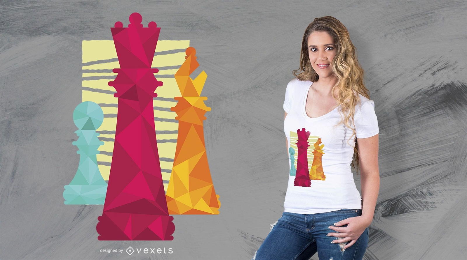 Design de camisetas pe?as de xadrez