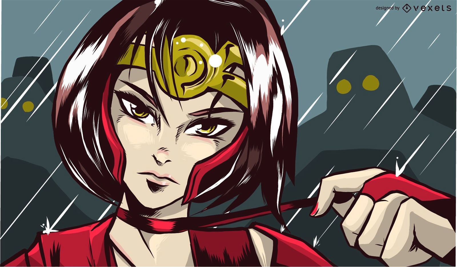 Anime Heroine Illustration Design