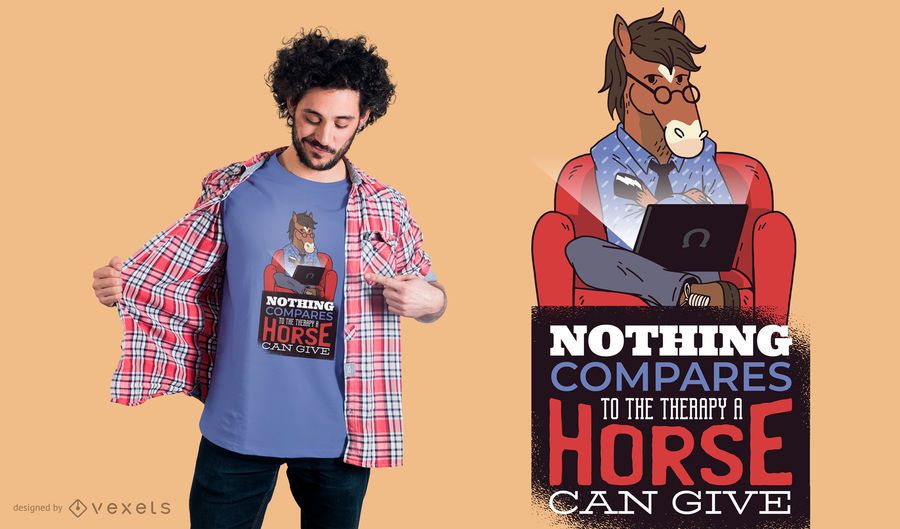 Horse Therapy T-Shirt Design Horse Therapy T-Shirt Design