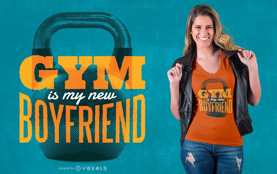 Gym Boyfriend T-Shirt Design Gym Boyfriend T-Shirt Design