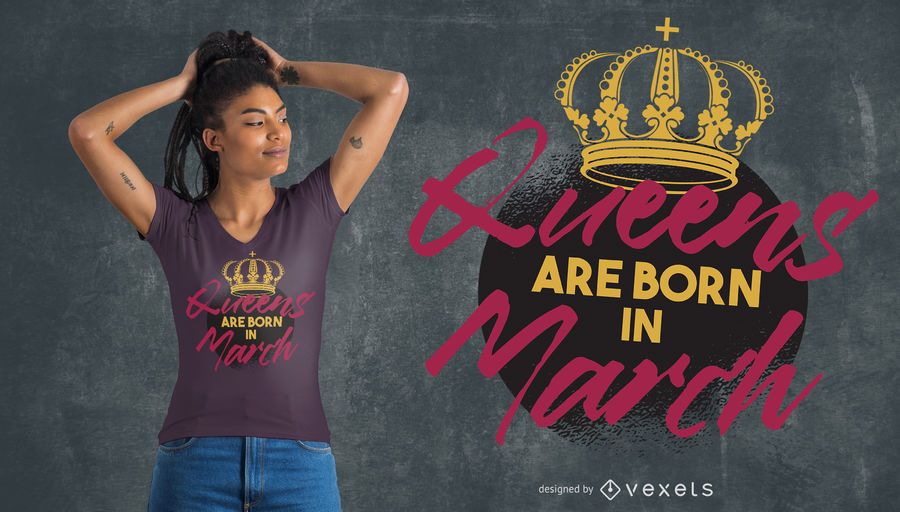 Diseño de camiseta de Queens de marzo Diseño de camiseta de Queens de marzo