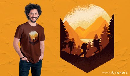 Senderismo al aire libre diseño de camiseta Senderismo al aire libre diseño de camiseta