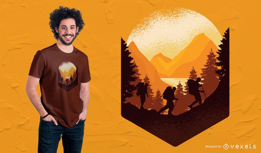 Senderismo al aire libre diseño de camiseta Senderismo al aire libre diseño de camiseta