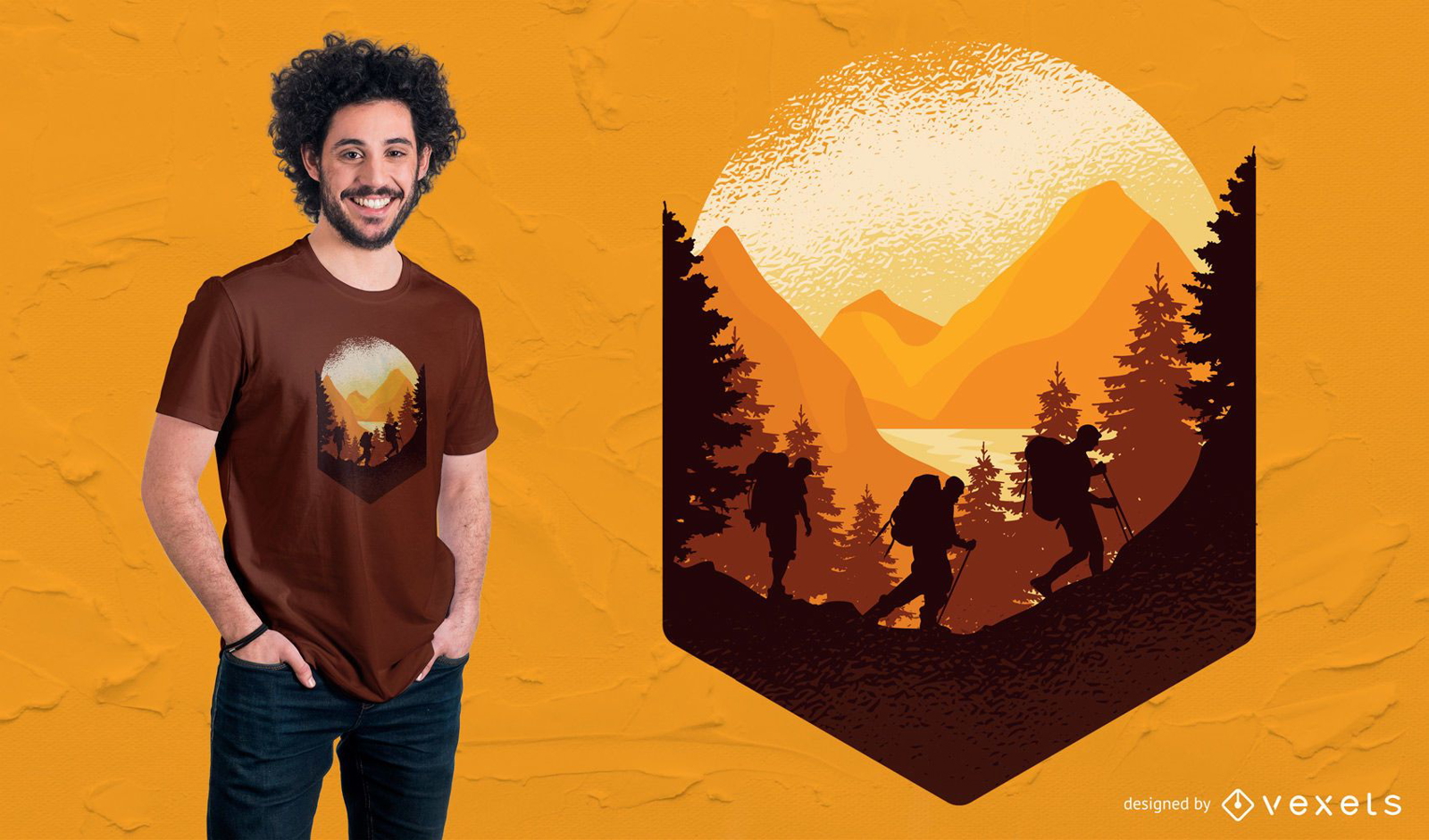 Wandern im Freien T-Shirt Design