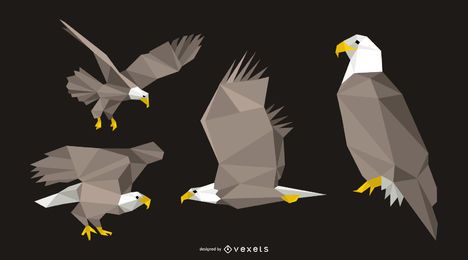 Polygonales Designset für Adler Polygonales Designset für Adler