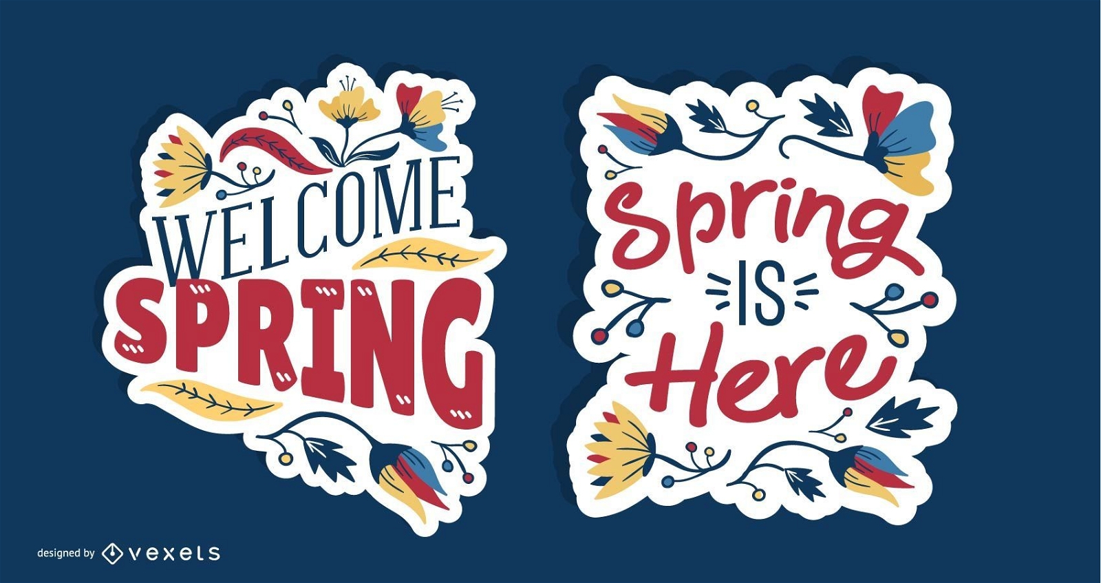 Spring Lettering Design Set